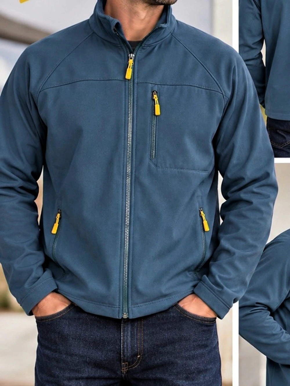 27” ptp Men's Blue Jacket Like New